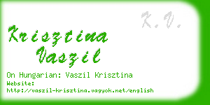 krisztina vaszil business card